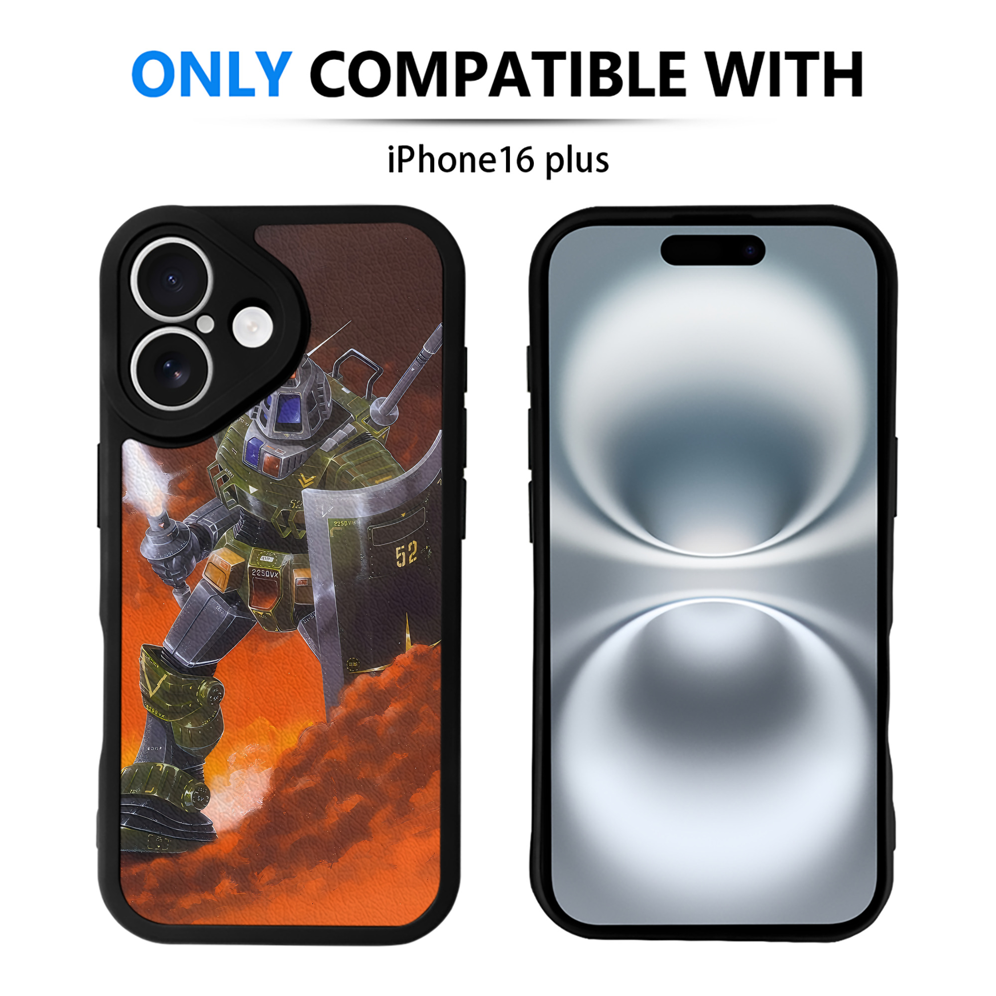 （画像用） 機動戦士ガンダム Mobile Suit Gundam 【iPhone 16シリーズ対応】シリコンスマホケース（レザー調） 材質：シリコン